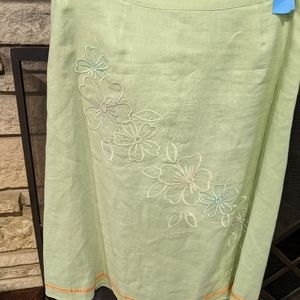 Lined linen skirt